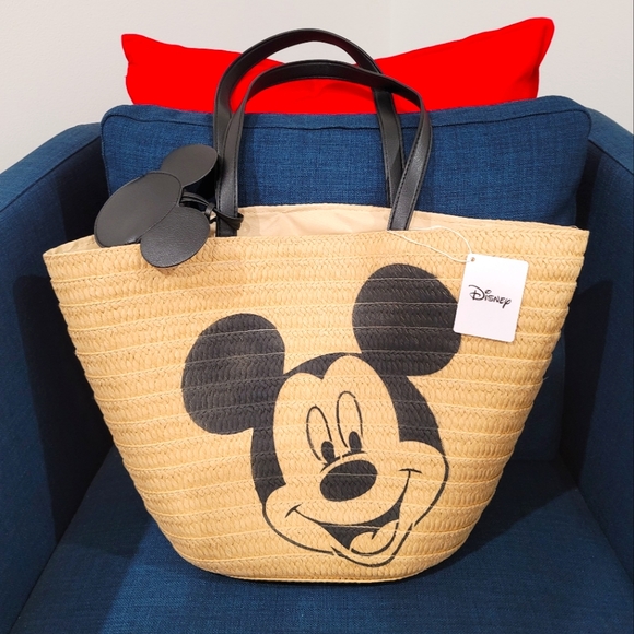 Disney Handbags - Exclusive NWT Disney Mickey Mouse Woven Tote